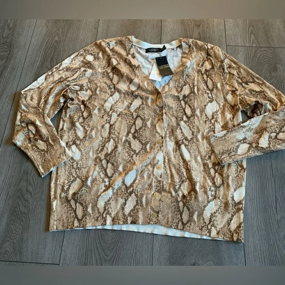 Lauren Ralph Lauren snake print sweater perfect for office wear